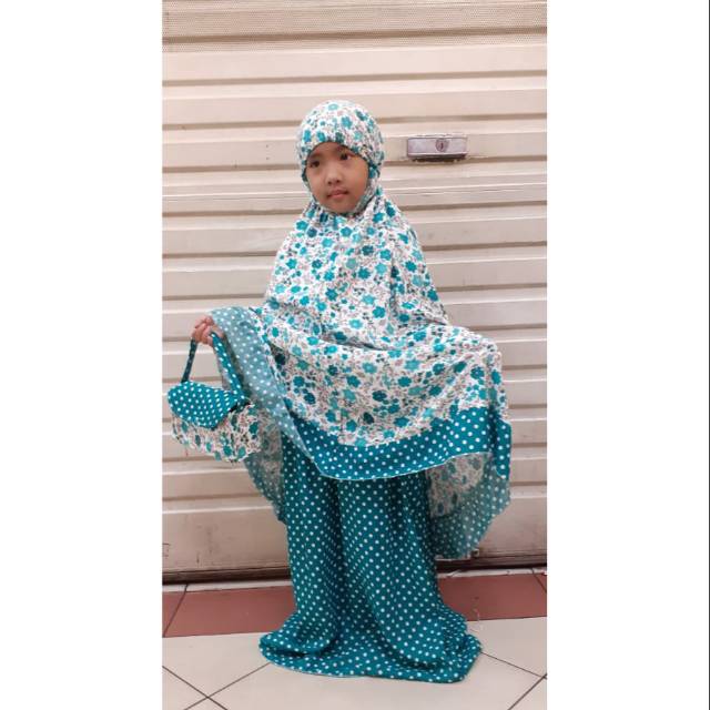 MUKENA ANAK RAYON POLKADOT