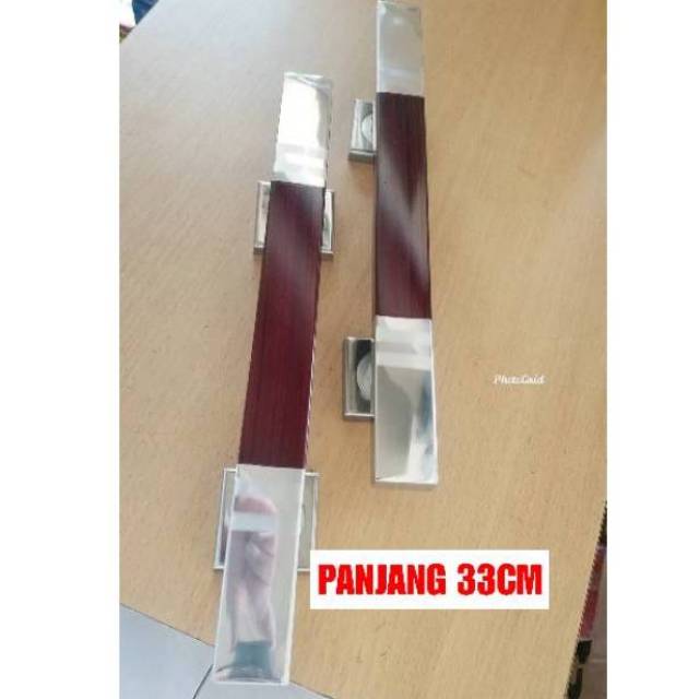 Tarikan pintu minmlis pull handle stanlis kombinasi kayu kunci tarikan pintu stanlis murah