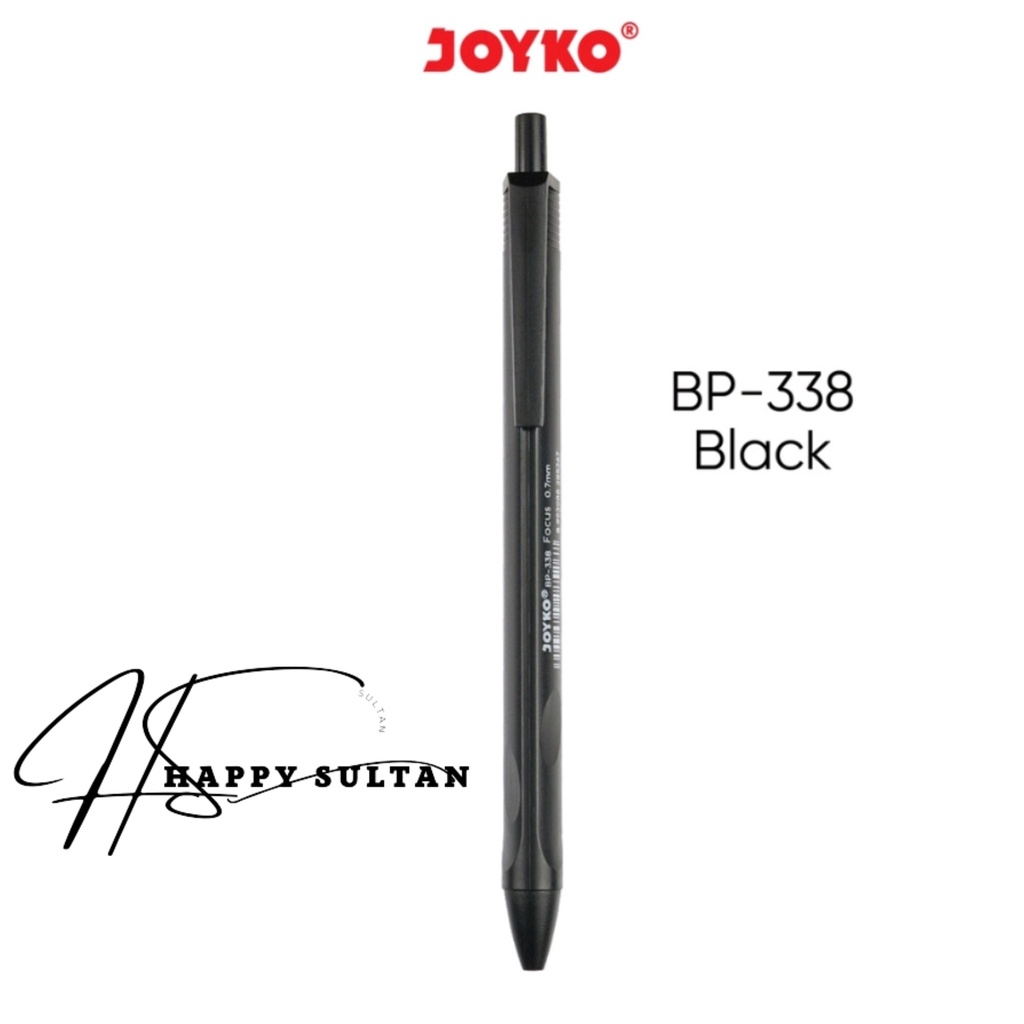 

JOYKO Ball Pen Pulpen Pena Joyko BP-338 Focus 0.7 mm Satuan Pulpen Hitam