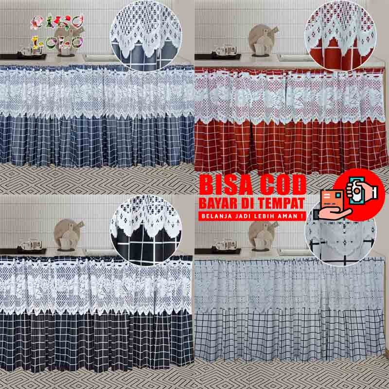 Gorden kolong dapur Curtain Kotak