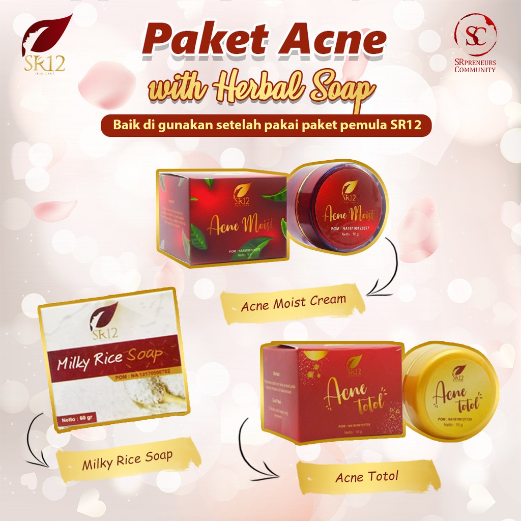 SR12 PAKET HEMAT ACNE / PAKET PENGHILANG JERAWAT / MENCERAHKAN &amp; MEREGENERASI KULIT WAJAH