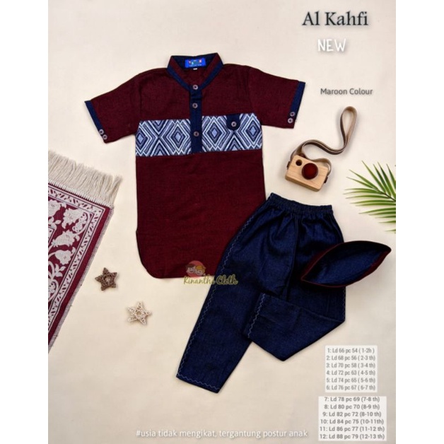 NEW Al-Kahfi Koko Set Anak by Kinanthi/Koko + celana + peci anak/Set koko + peci anak/Koko anak usia