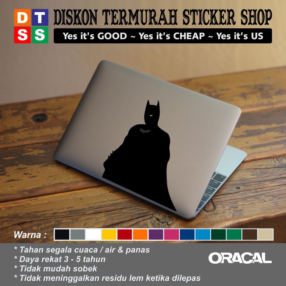 Sticker Aksesoris Laptop Apple Macbook Batman 02