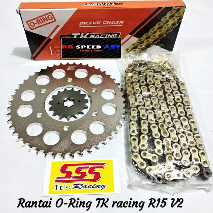 Jual Gear Set SSS R15 V2 XABRE rantai ORing TK Racing 428HPO