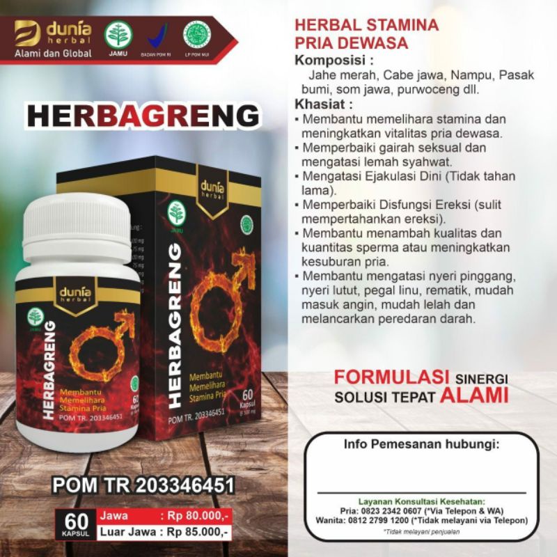 Herbal stamina pria dewasa