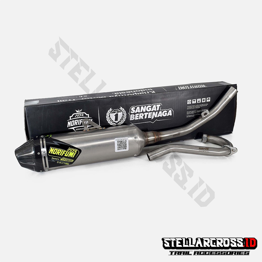 Knalpot Muffler Original NORIFUMI CARBON Rocket 4 KLX 150 Stainless