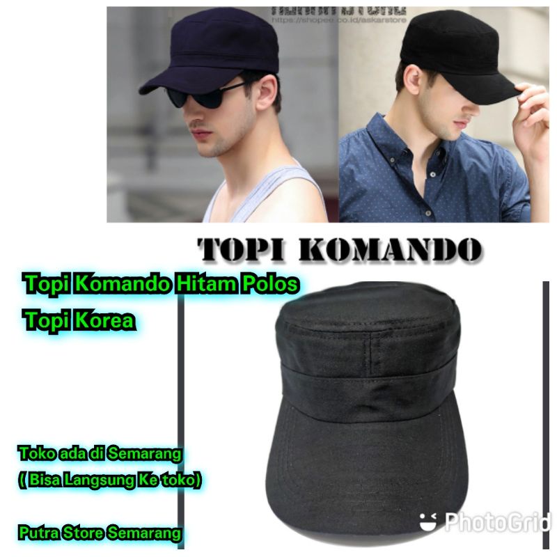Topi Komando Hitam Topi Korea Topi Polos Komandan