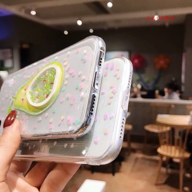 Avocado Glitter Case iPhone Oppo Vivo Xiaomi Samsung f11 V15 V17 V19 pro S1 Y19 Y11 V20 SE X50 V11