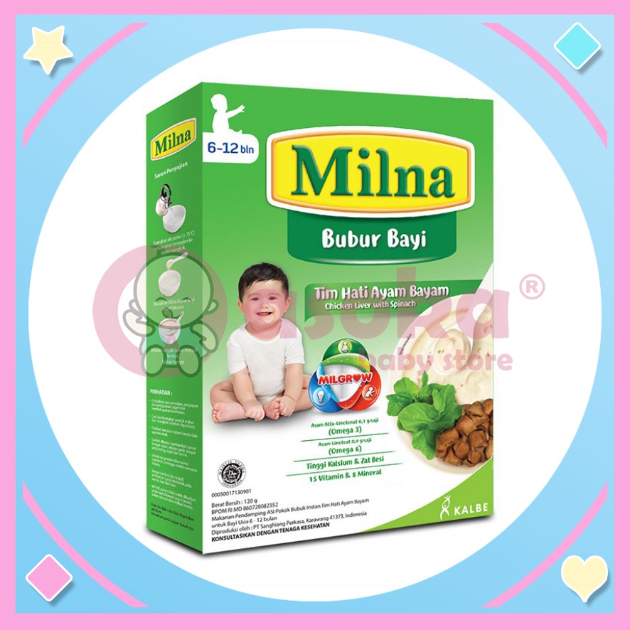 Milna Bubur bayi 6+ Bulan 120g Reguler Untuk 6 Bulan Keatas ASOKA