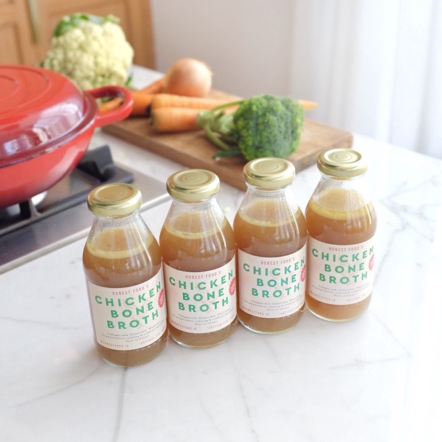 

HONESTFOOD Chicken Bone Broth - Kaldu Tulang Ayam, Care Package isi 10 Botol