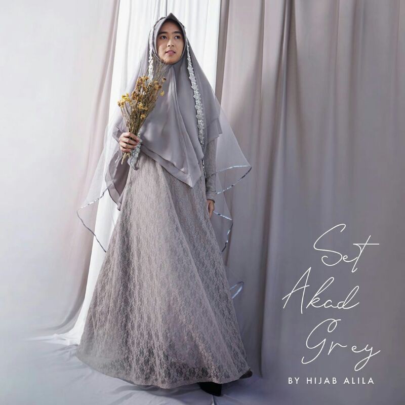 Tileu Gamis Akad Hijab Alila / Veil Pengantin / Slayer Pengantin