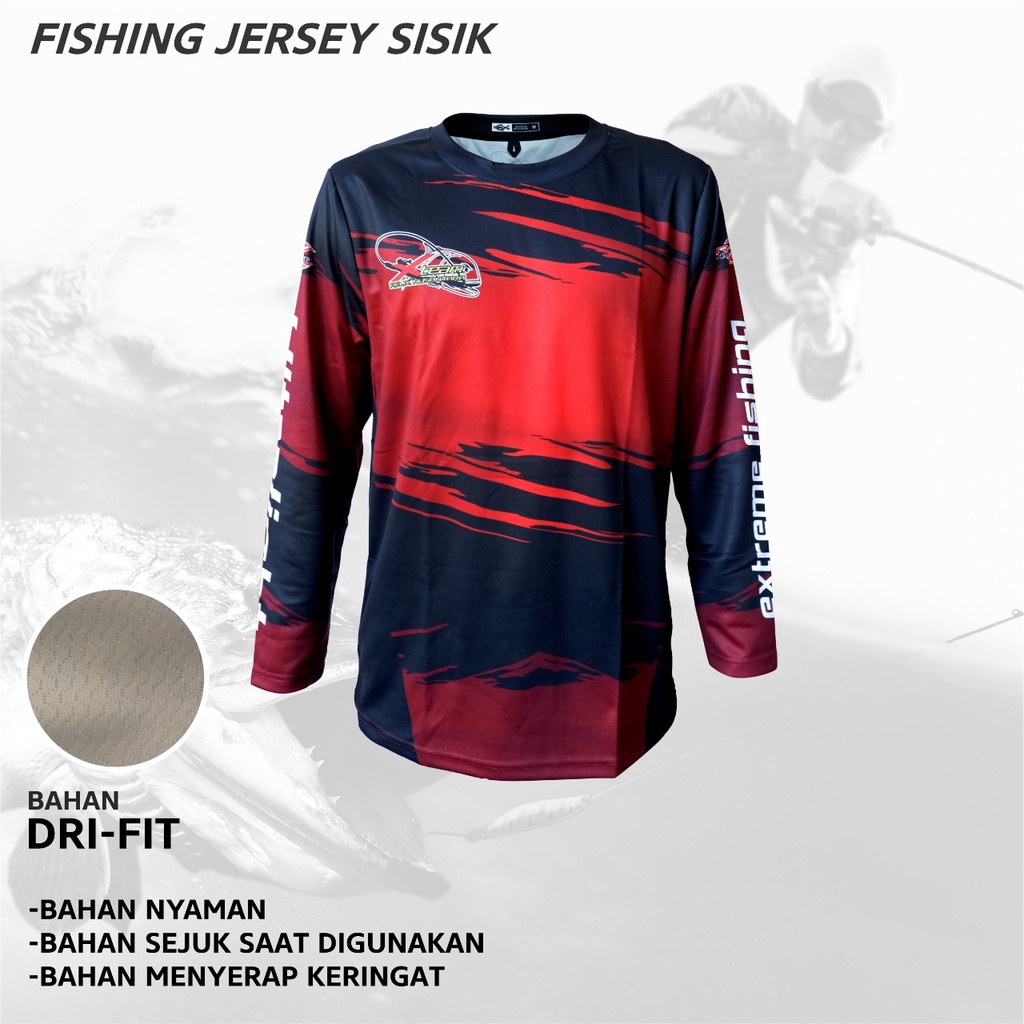 RELIX NUSANTARA Jersey Olahraga Mancing Relix Nusantara Series Sisik Lengan Panjang
