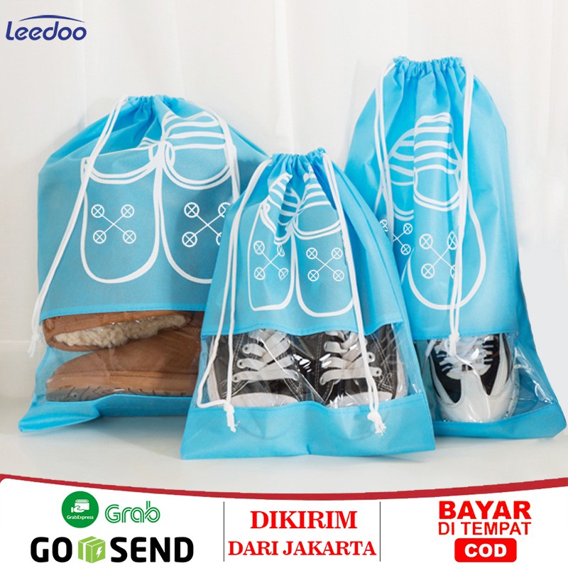 Leedoo Tas  Sepatu  Kantong Serut Dan  Tas  Sandal Serut 