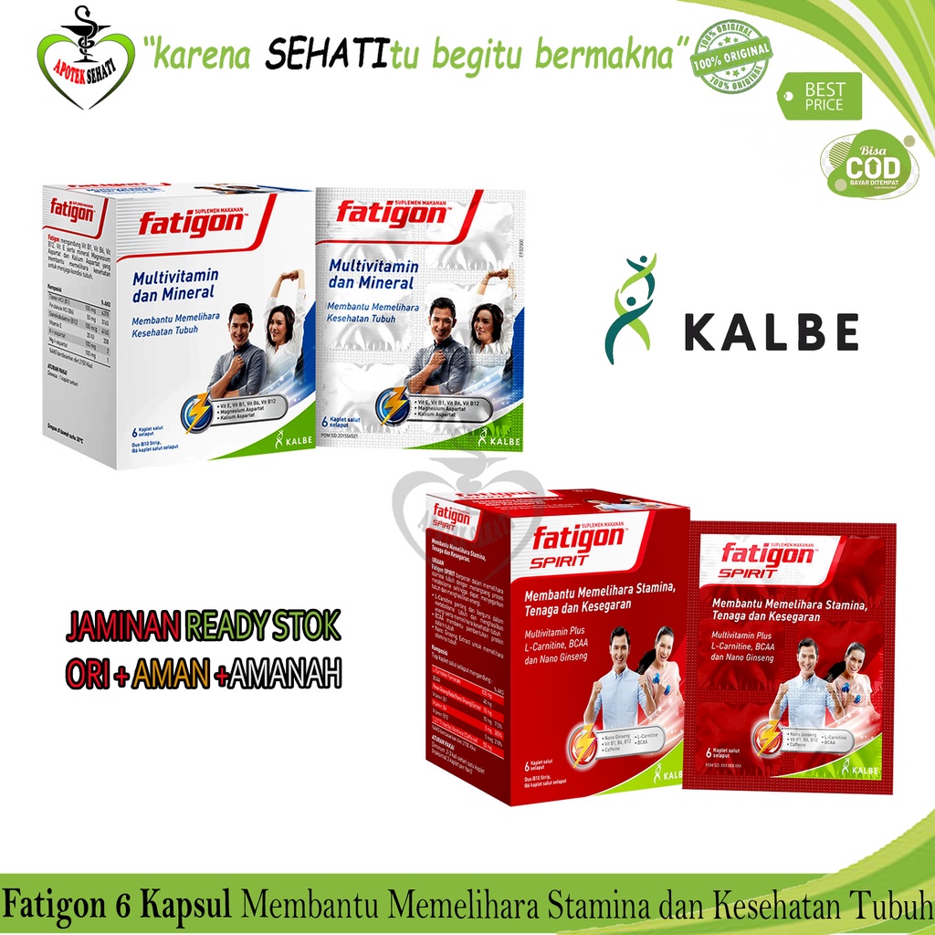 Fatigon Multivitamin dan Spirit Suplemen Daya Tahan Tubuh Perstrip 6 Kapsul