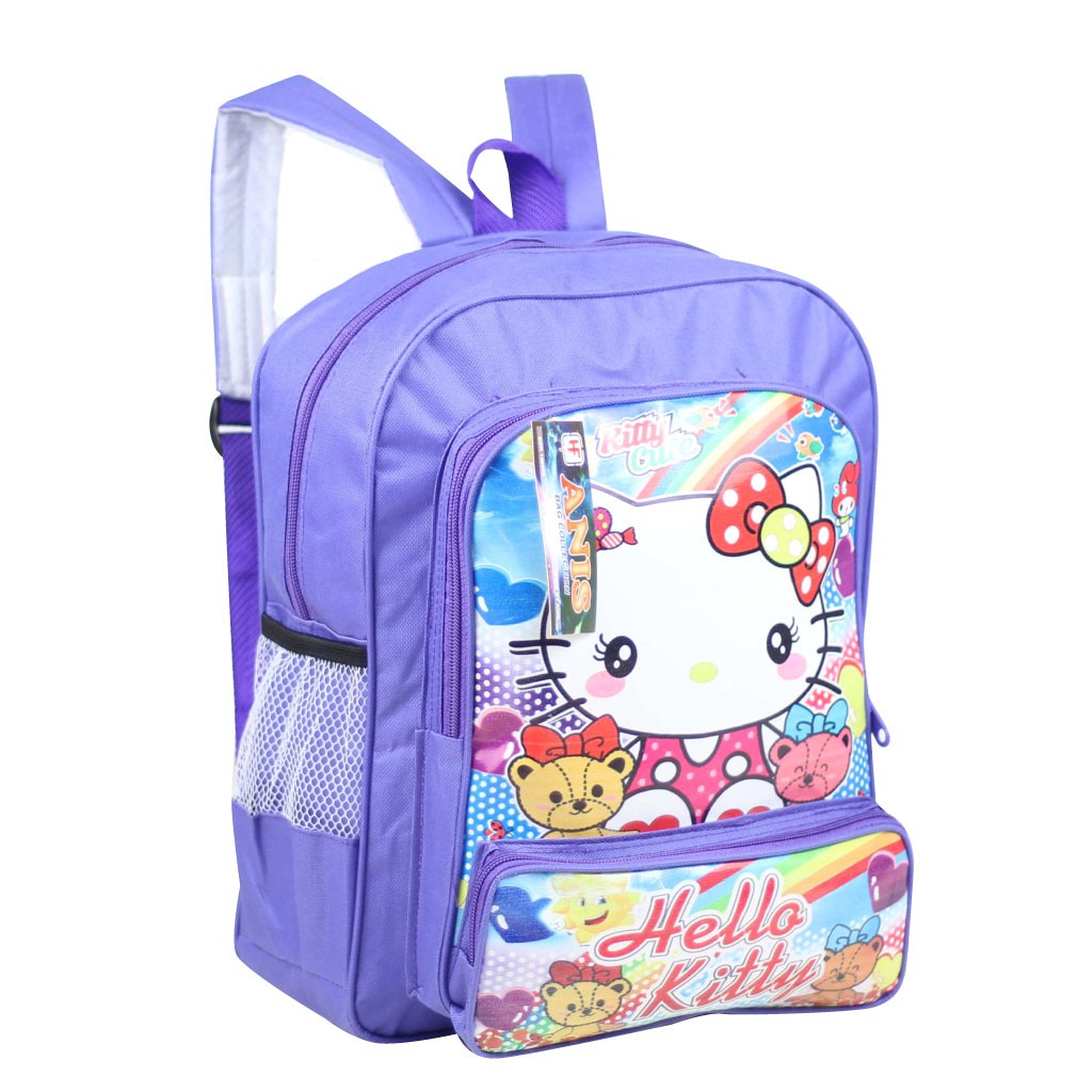 Ransel Backpack Anak Ungu Karakter Hello Kitty Tas Sekolah TK Tas Sekolah Paud Lucu Bagus