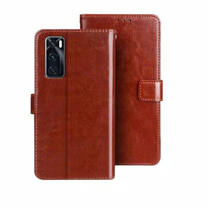 VIVO V20SE FLIP LEATHER CASE DOMPET WITH SLOT CARD FLIPCOVER