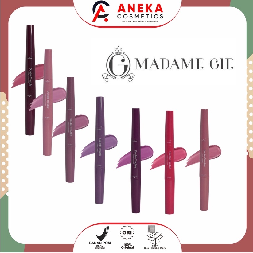 MADAME GIE DOUBLE TROUBLE CREAMY -  MAKEUP LIPSTICK TWO IN ONE