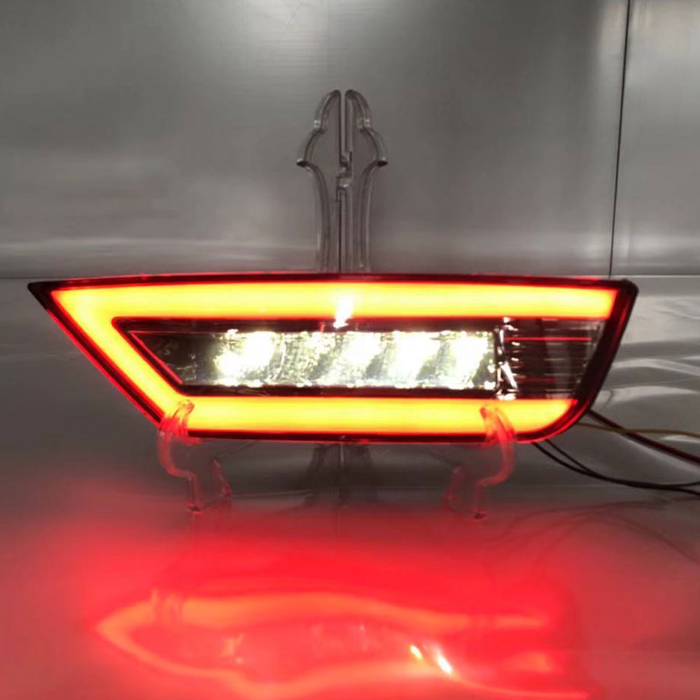 2pcs 4fungsi Reflektor Lampu Bumper Belakang Mobil Untuk Ford Ecosport 1st 2nd Gen. 2013 - 2021+Back Lights Warning Lampu Rem