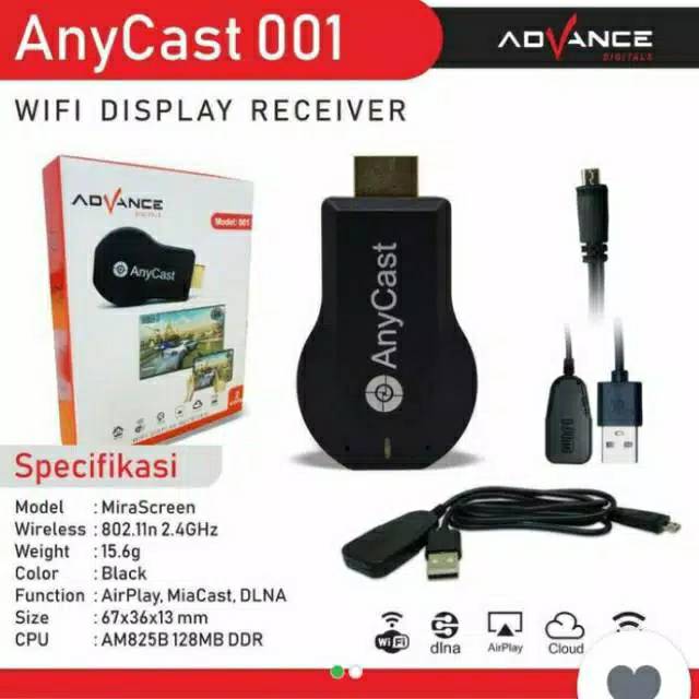HDMI DONGLE ADVAN (ANYCAST/CHROME CAST)