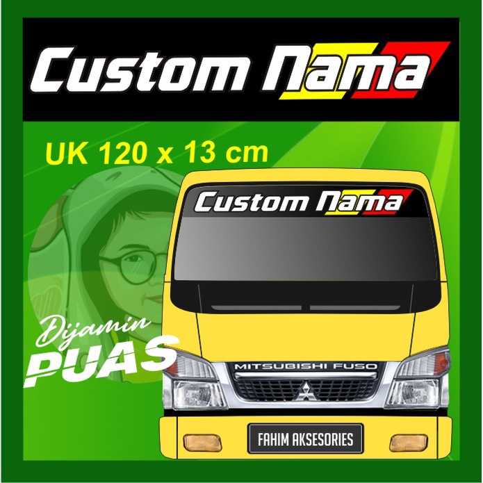 Stiker Kaca Truk Custom / Stiker Cutiing / Stiker Kaca Depan Canter Elf Ragasa Hino Umplong Terlaris