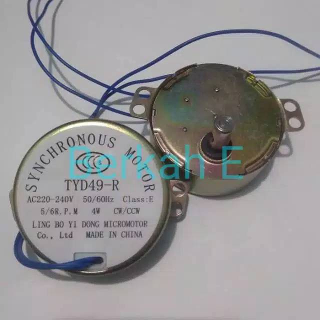 Dinamo rotari synchronous TYD-49R 5/6RPM Dinamo Putar Lambat