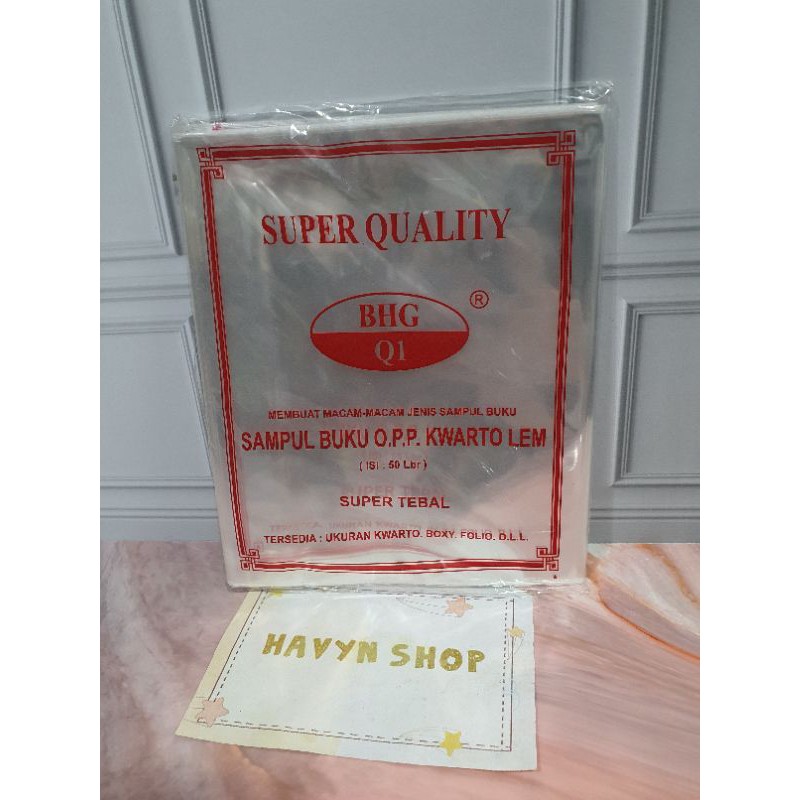SAMPUL BUKU-Opp Lem Kwart(50lbr)