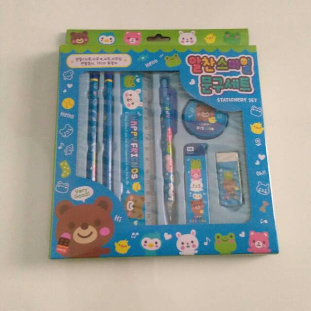 

STATIONERY SET 7 in 1 blue n pink