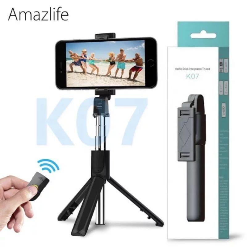 {DS} K07 - Tripod 2 in 1 / Mini Dekstop Tongsis Tripod Selfie Stick Plus