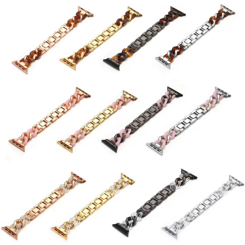 Strap Apple Watch Cowboy Chain Style Resin Stainless 38mm/40mm/41mm 42mm/44mm/45mm