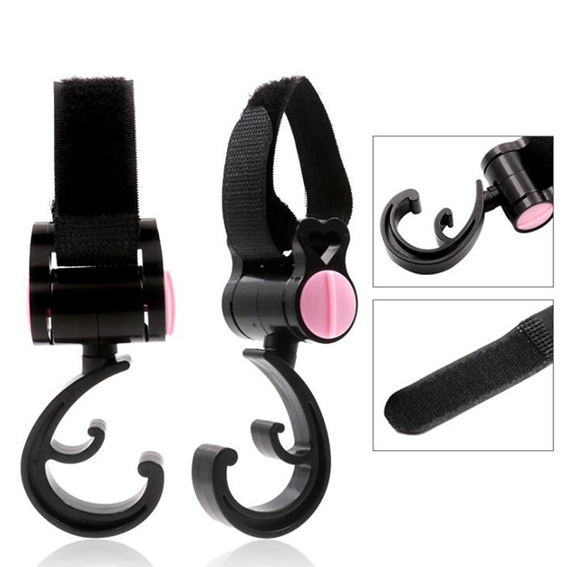 2pcs Kait Stroller Dapat Diputar