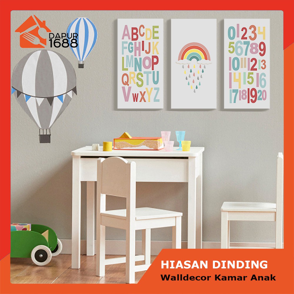 Pajangan Dinding Dekorasi Dinding Dekorasi Kamar Anak Edukasi Alfabet Poster Kayu