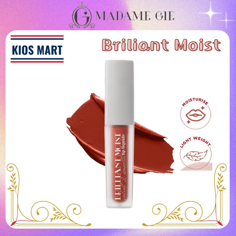 Madame Gie Briliant Moist Velvet &amp; Smooth Lip Liquide | Lip Cream | Lip Matte | Lipstick | Lip Velvet