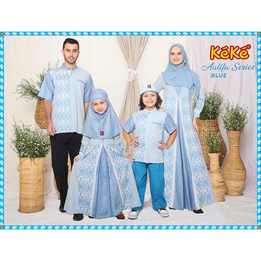 Sarimbit keluarga muslim keke aalifa edisi terbaru  lebaran 2021 family