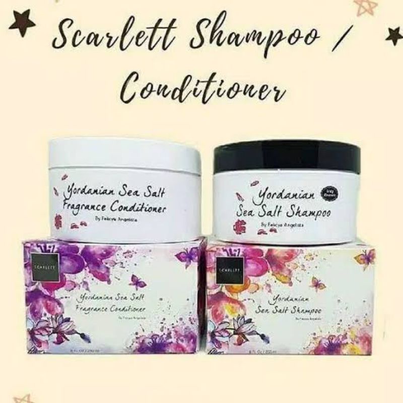 Scarlett Whitening Yordania Shampoo Seasalt &amp; Conditioner