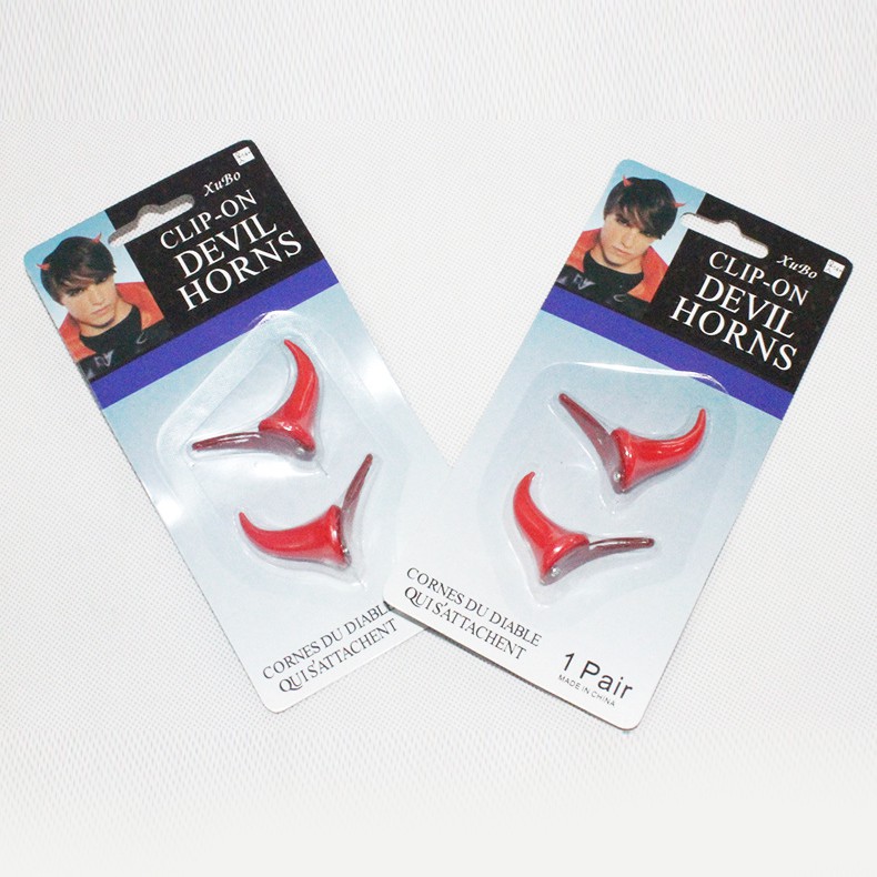 HPRD  jepit rambut red devil horn tanduk iblis merah hairclip hairpin halloween