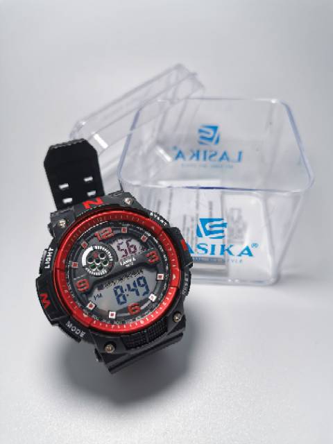 Jam tangan digital Pria Sporty water Resist Lasika 613