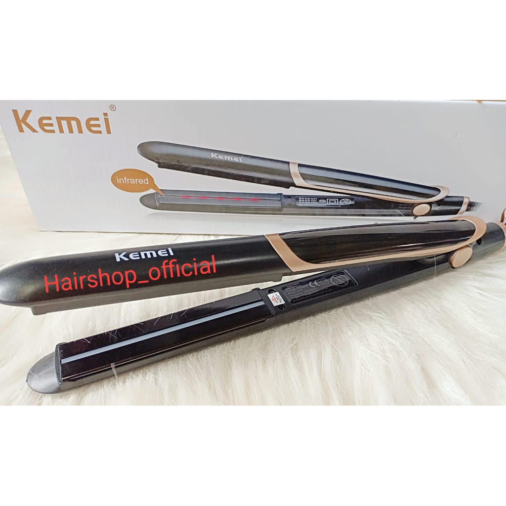 Catokan 2in1 KEMEI 2219 catokan plat lurus infared original