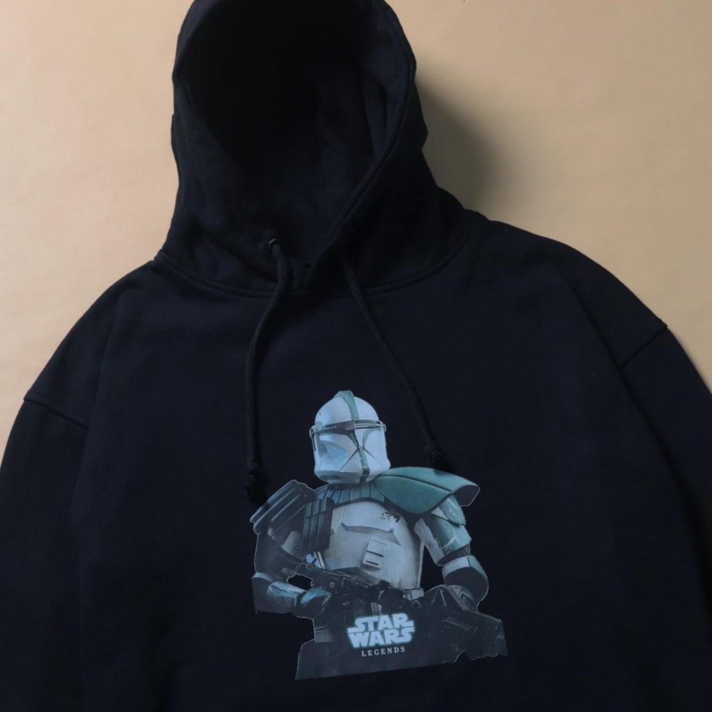 HOODIE SKM HITAM STAR WAR UNISEX LGAMBAR BELAKANG I  HOODIE SWEATER JAKET PREMIUM ORIGINAL SHIKAT MIRING TERLARIS