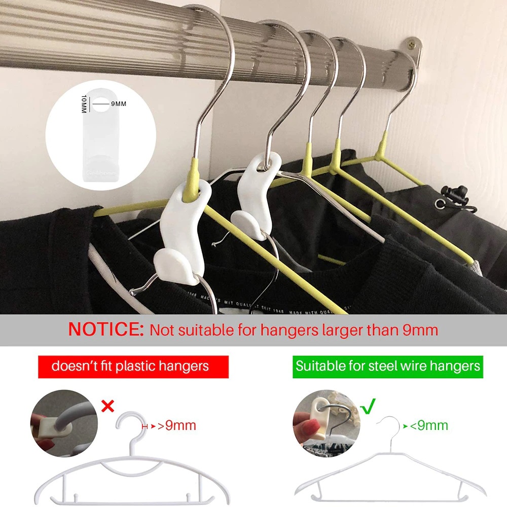 Gantungan baju pakaian Hook Pengait sambungan hanger Kait plastik Clothes Hanger Connector Hooks - 1 pcs