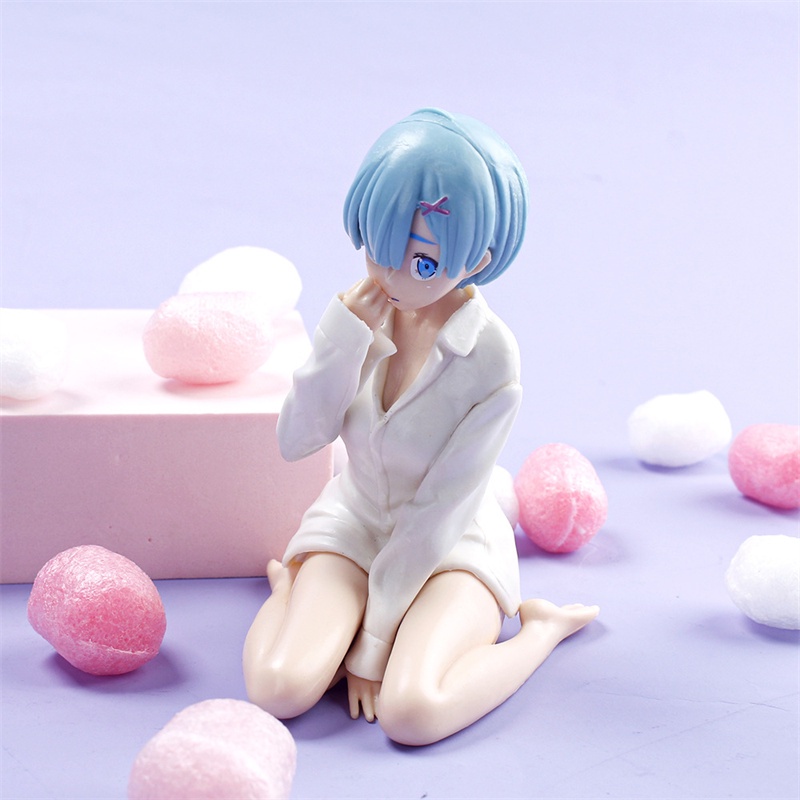 Action Figure Anime Re: Life In A Different World From Zero Rem Ram Piyama Bahan Pvc Ukuran 11cm Untuk Hadiah Natal