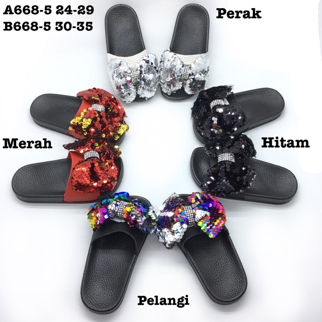 7.7  TERMURAH SANDAL PITA BLINK . Sendal anak perempuan import. #Shopeehaul