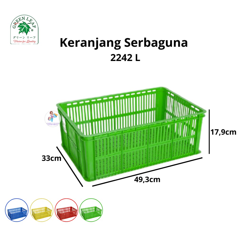 Container Keranjang Industri Serbaguna 2242 L Green Leaf