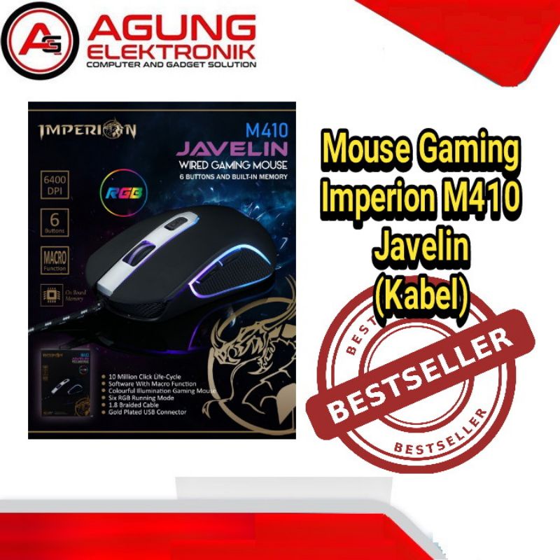 MOUSE GAMING WIRED IMPERION M410 JAVELIN (KABEL) MURAH BERKUALITAS