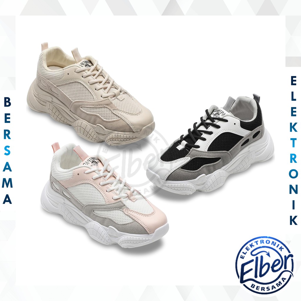ELBER SHS001 Sepatu Sneakers Korea Style Running Sport Shoes Olahraga Wanita Murah