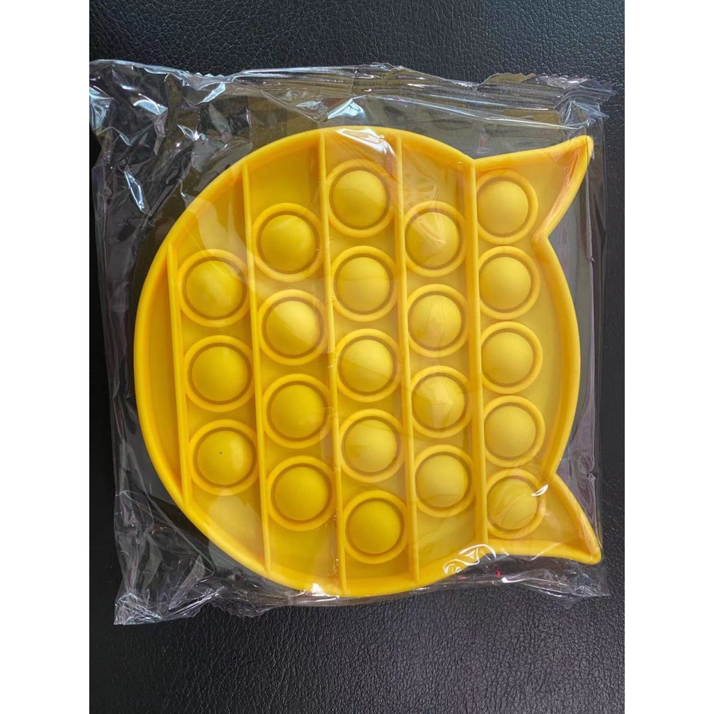 Tik Tok Tiktok Toy Push pop Pop It Fidget Toy Bubble Rainbow Series-CAT KUNING