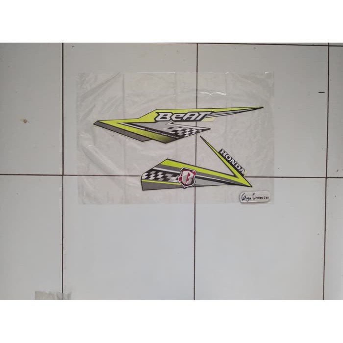 Striping Sticker Beat FI 2017 2018 Hitam Lis Hijau