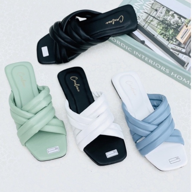 Carlene_Ester flat/sandal wanita teplek