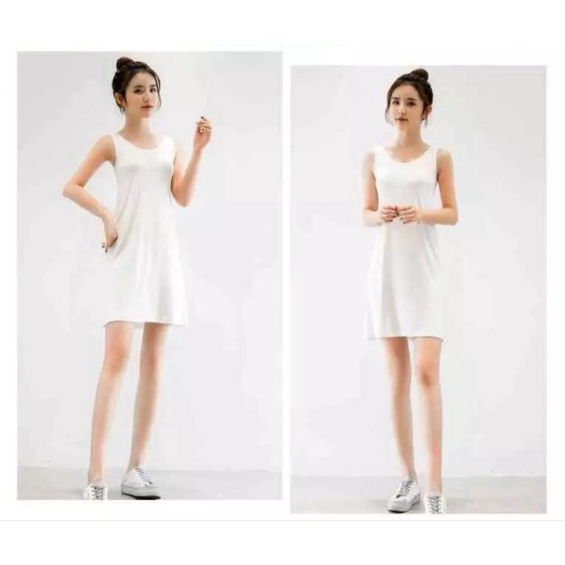 Dress Tanktop Tali Lebar Premium / Dress Premium