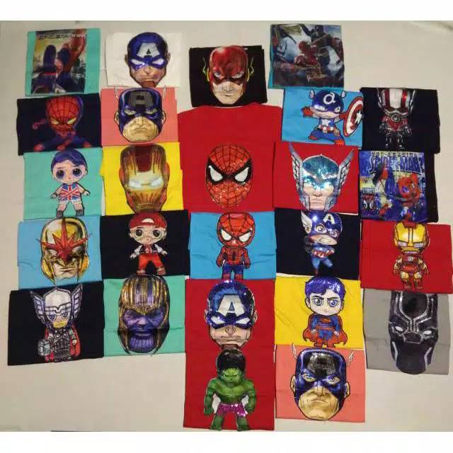 15 RANDOM KAOS ANAK SUPERHERO LED 1 LAMPU KAOS ANAK 15 RANDOM KAOS ANAK SUPERHERO LED 1 LAMPU KAOS ANAK