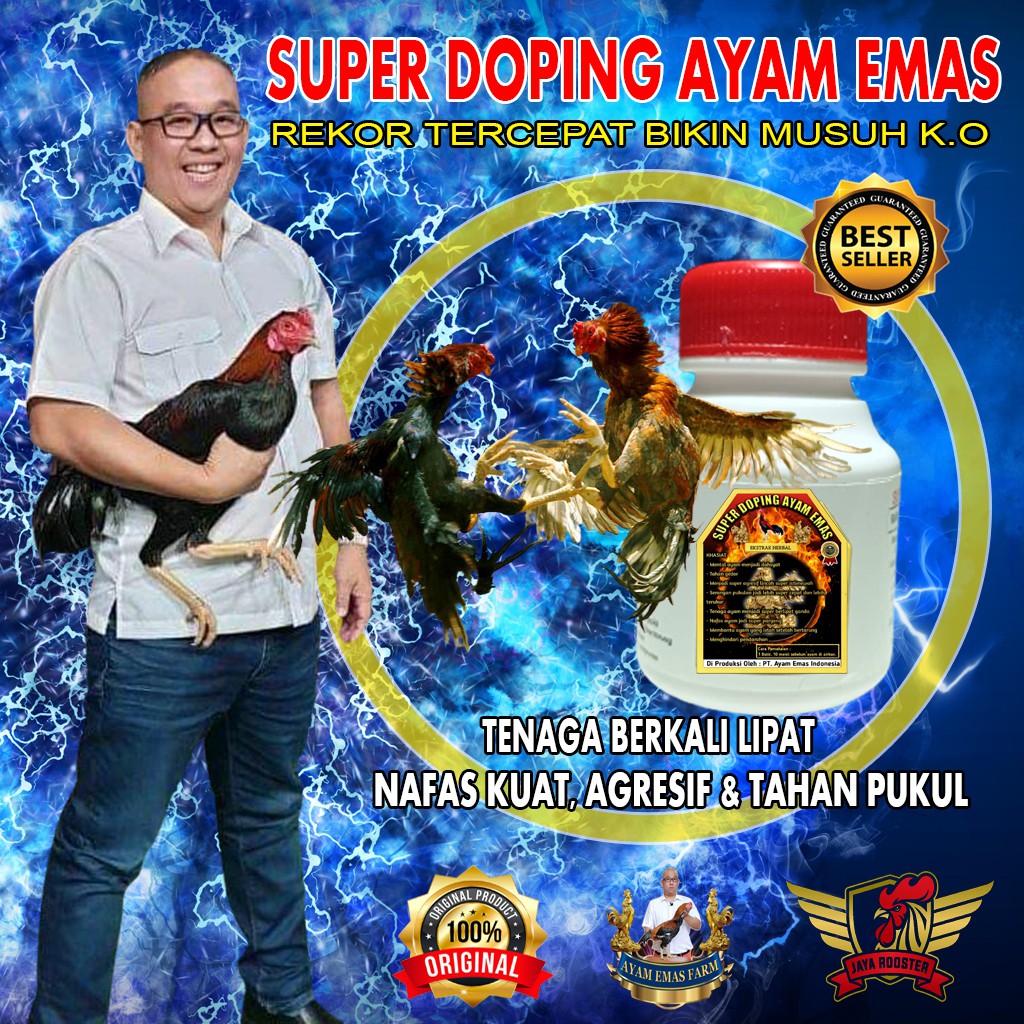 Super Doping Ayam Emas VVIP - Terbukti Ampuh Meningkatkan Mental Ayam Menjadi Dahsyat